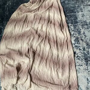 A New Day Cream and Brown Striped Scarf